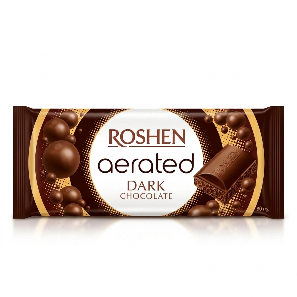 Roshen Dark Chocolate Aerated 80g