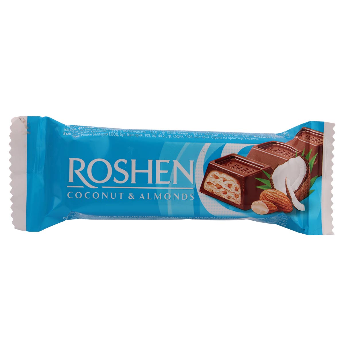 Roshetto Coconut And Almond Chocolate Bar 29g