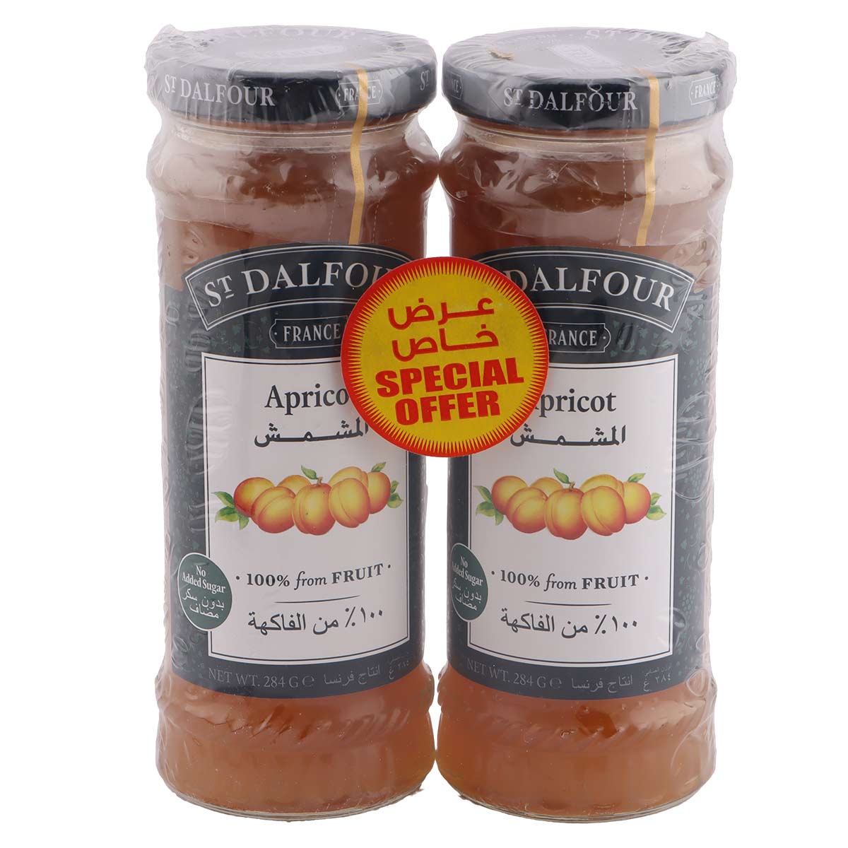 St Dalfour Apricot Spread 2x284g