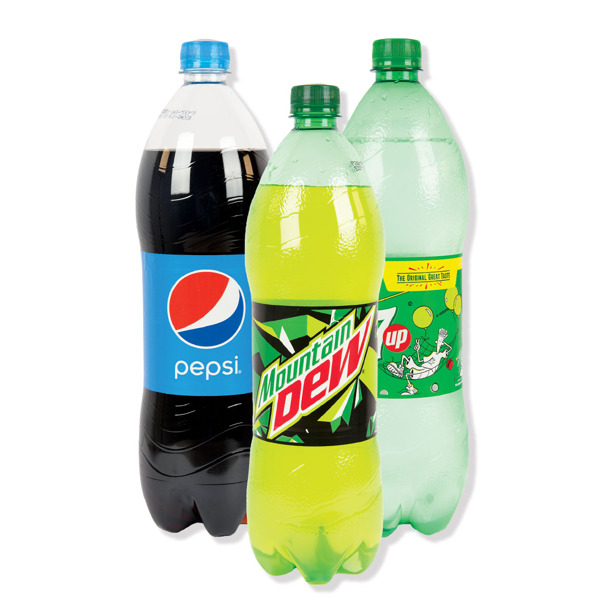 Pepsi, 7Up, Mountain Dew, Assorted Soft Drinks 3x1.25L