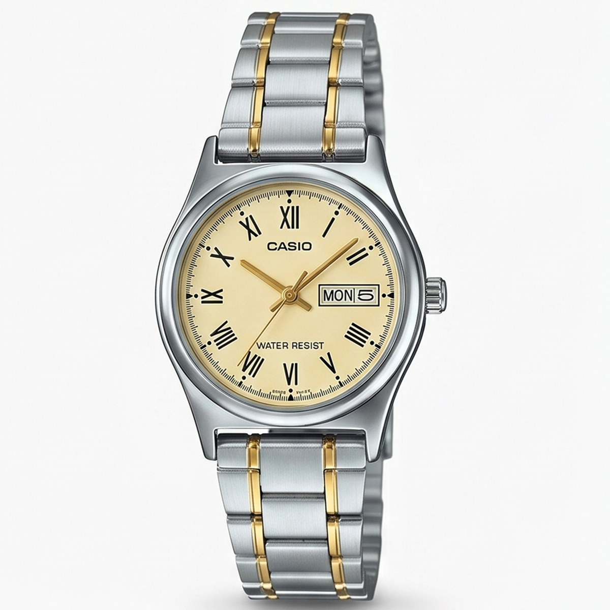 Casio Formal Watch For Women In Silver & Golden Color LTP-V006SG-9BUDF
