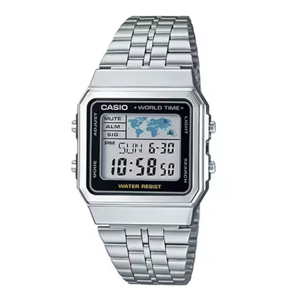 Casio Stainless Steel Digital Watch For Men A500WA-1DF