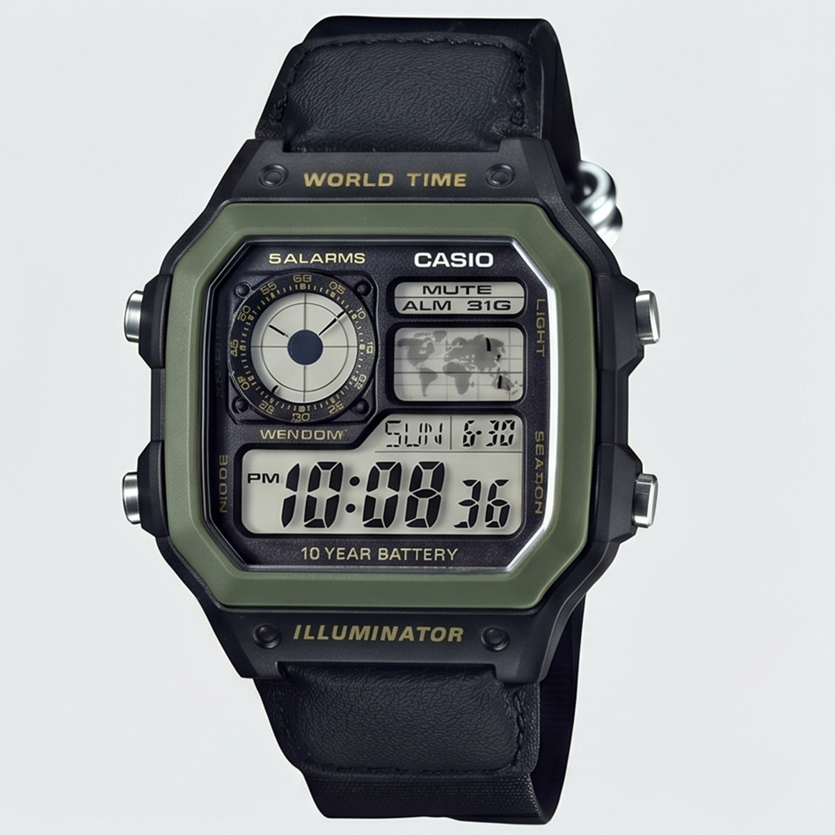 Casio Digital Sport Watch For Men AE-1200WHB-1BVDF