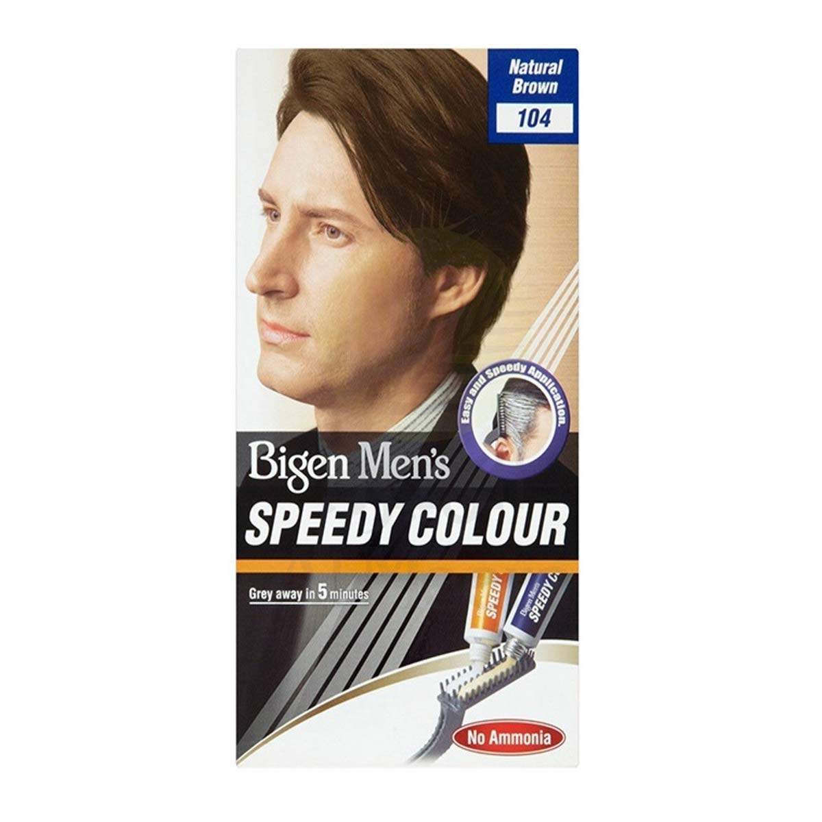 Bigen Men's Speedy Hair Color Natural Brown 104