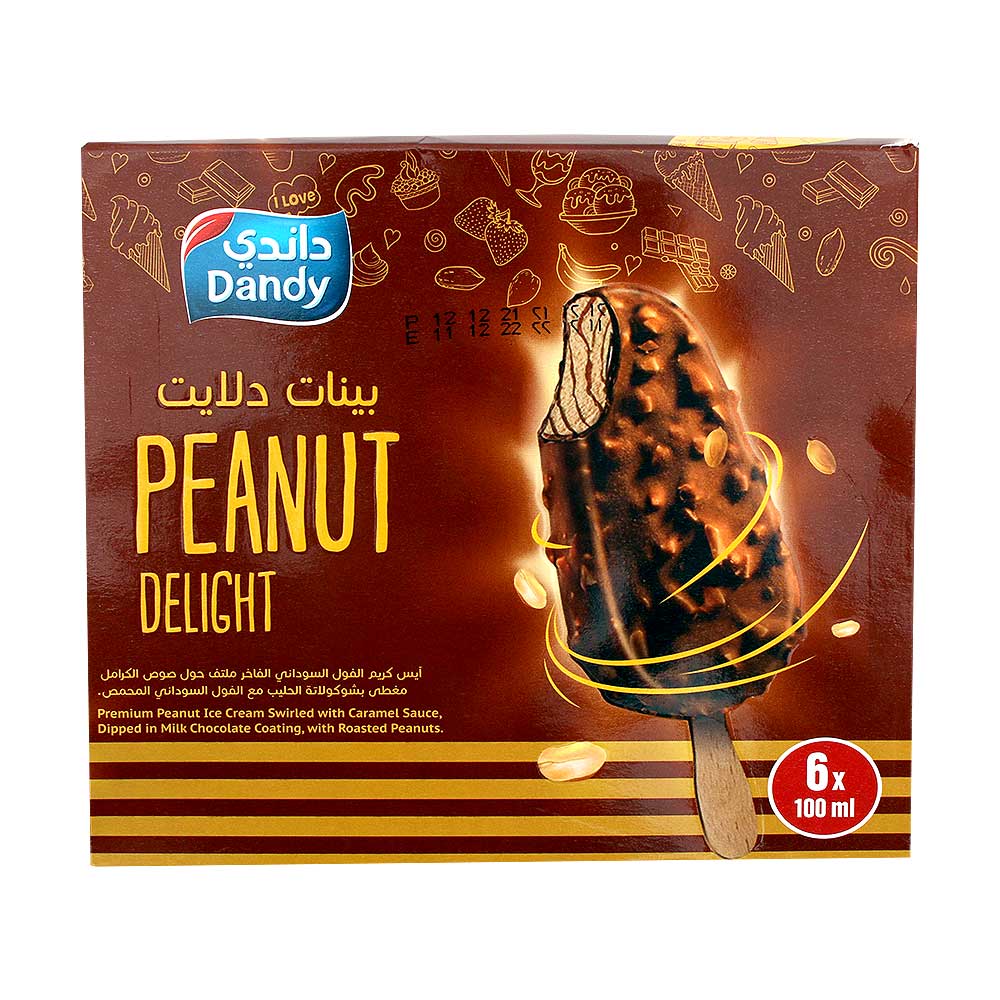 آيس كريم دندي بينات ديلايت، 6 قطع × 100 مل