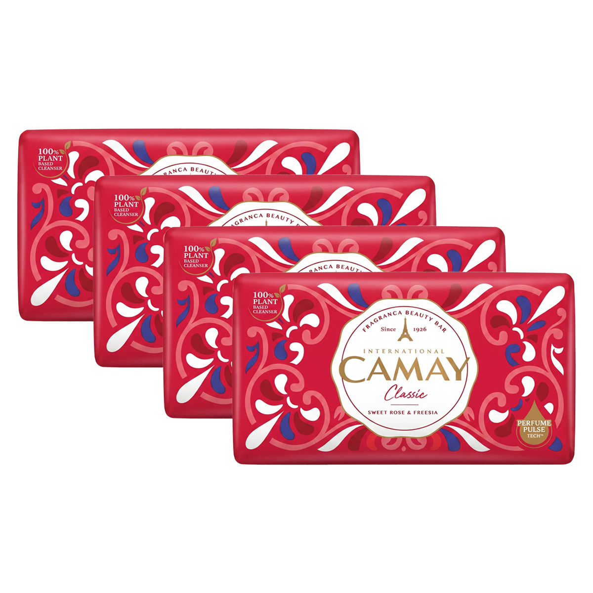 Camay Classic Sweet Rose & Freesia Soap Bar 4 x 125g