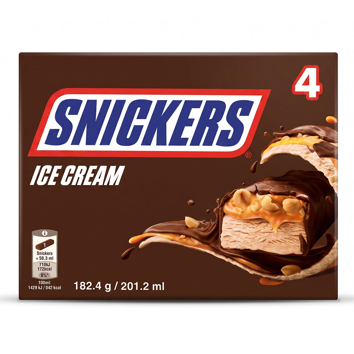Snickers Ice Cream Bars 4x45.6g