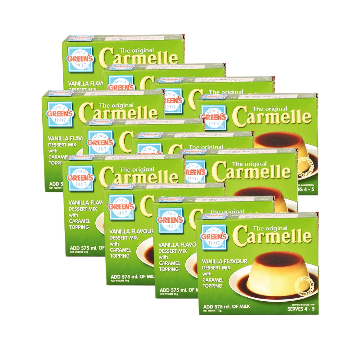 Greens Cream Carmelle 12 Pcs x 70gm