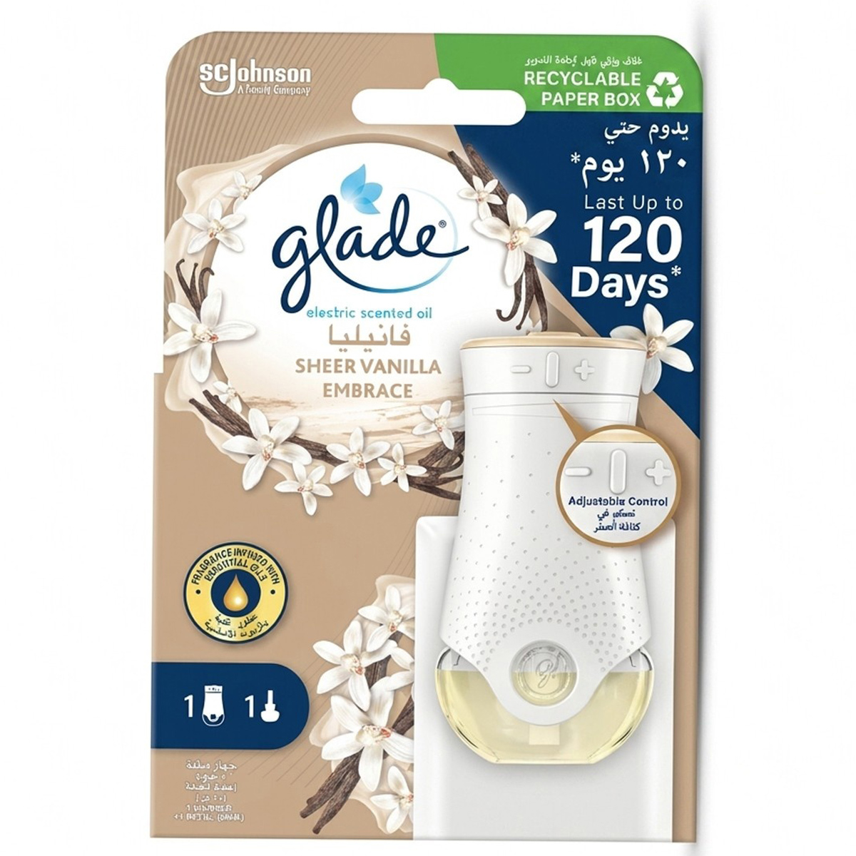 Glade Electric Scented Oil Sheer Vanilla Embrace 500ml