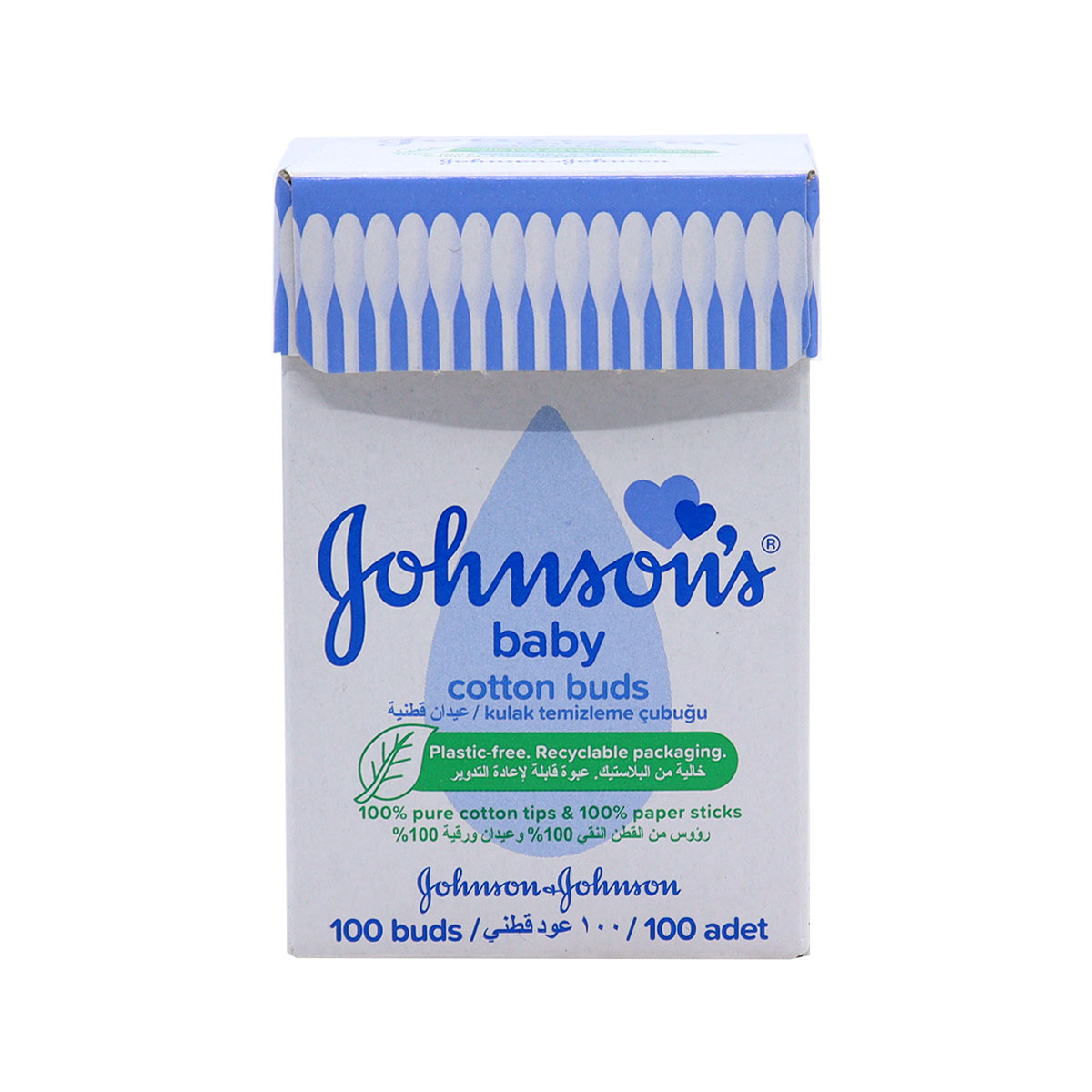 Johnson's Baby Plastic Free Cotton Buds 100S | Baby Bath | Bathing Accessories