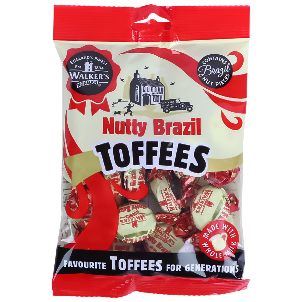 Walkers Nutty Brazil Toffees 142g