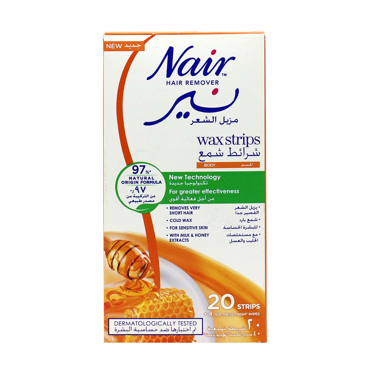 Nair Body Wax Strips Honey20S