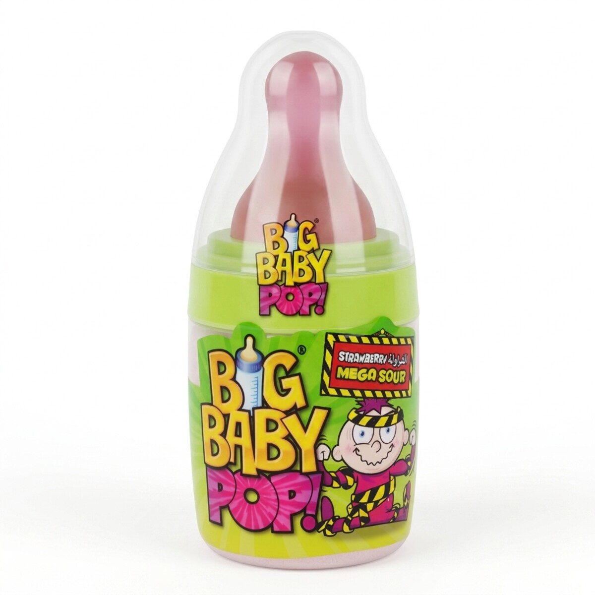 Big Baby Pop Mega Sour Strawberry 32g