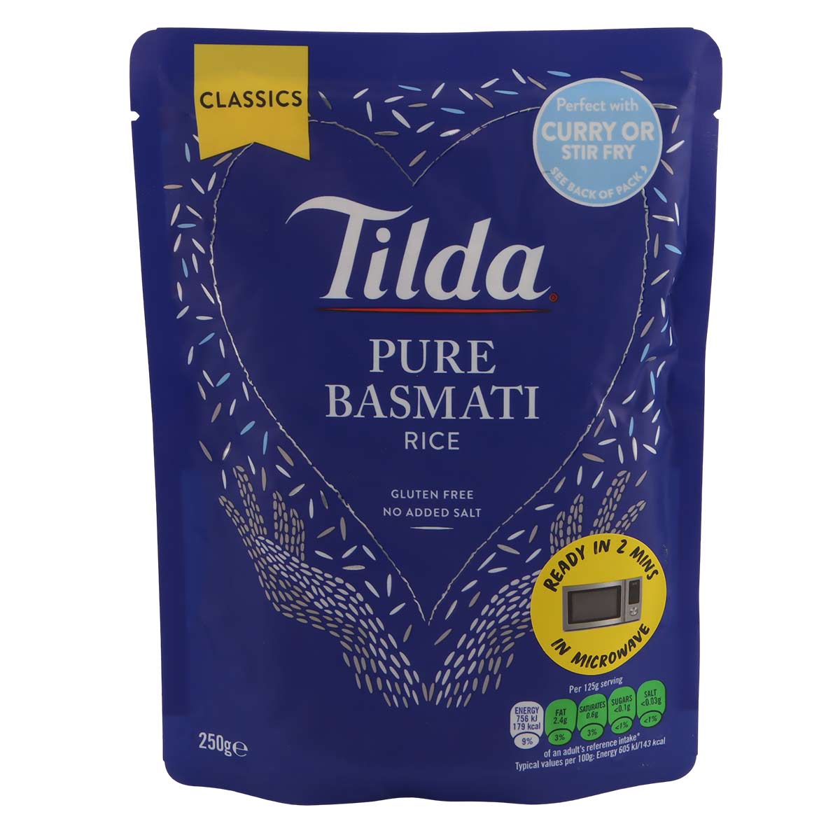 Tilda Pure Basmati Rice Gluten Free 250g
