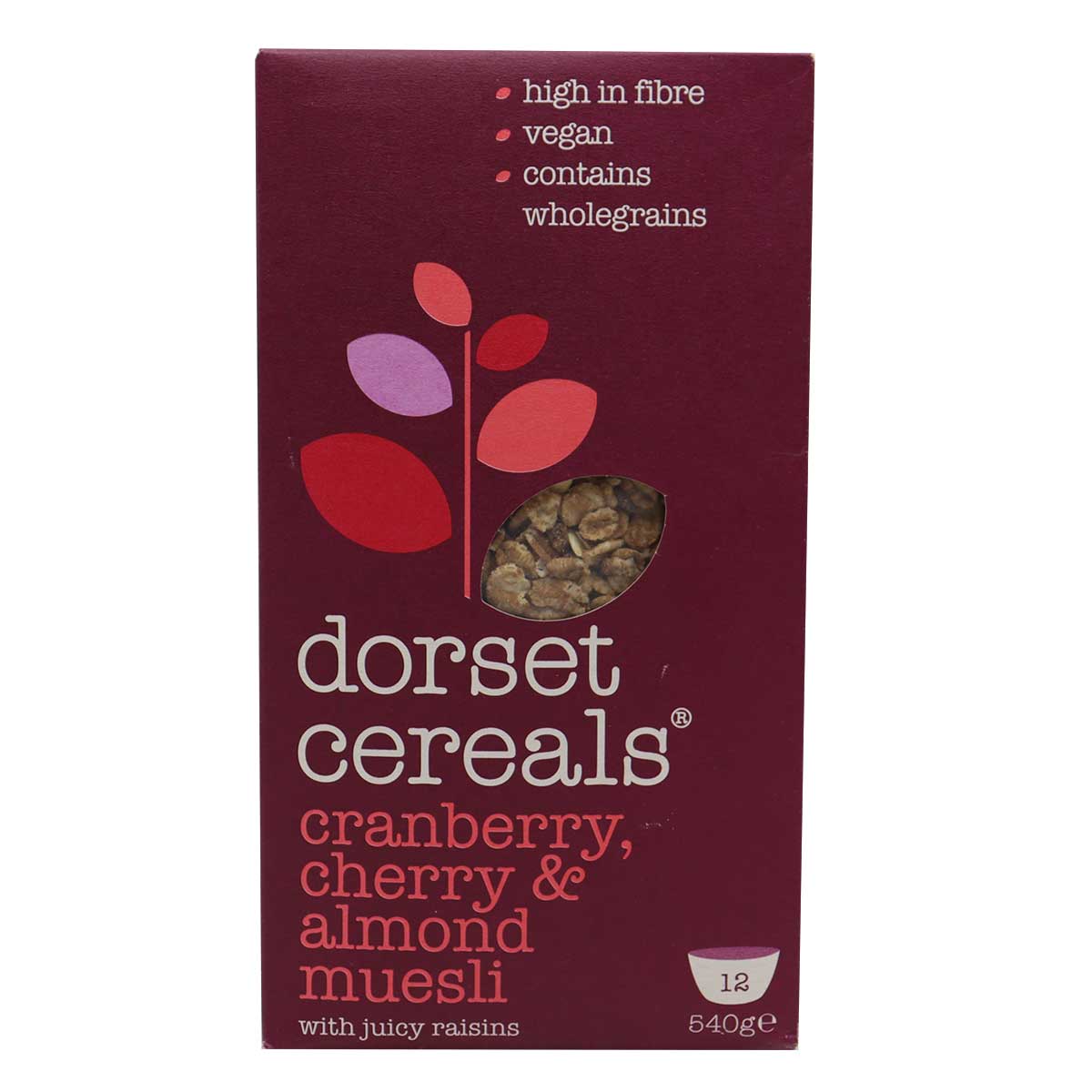 Dorset Cranberry Cherry & Almond Muesli Cereals 540g | Breakfast Food | Cereals | Granola & Muesli