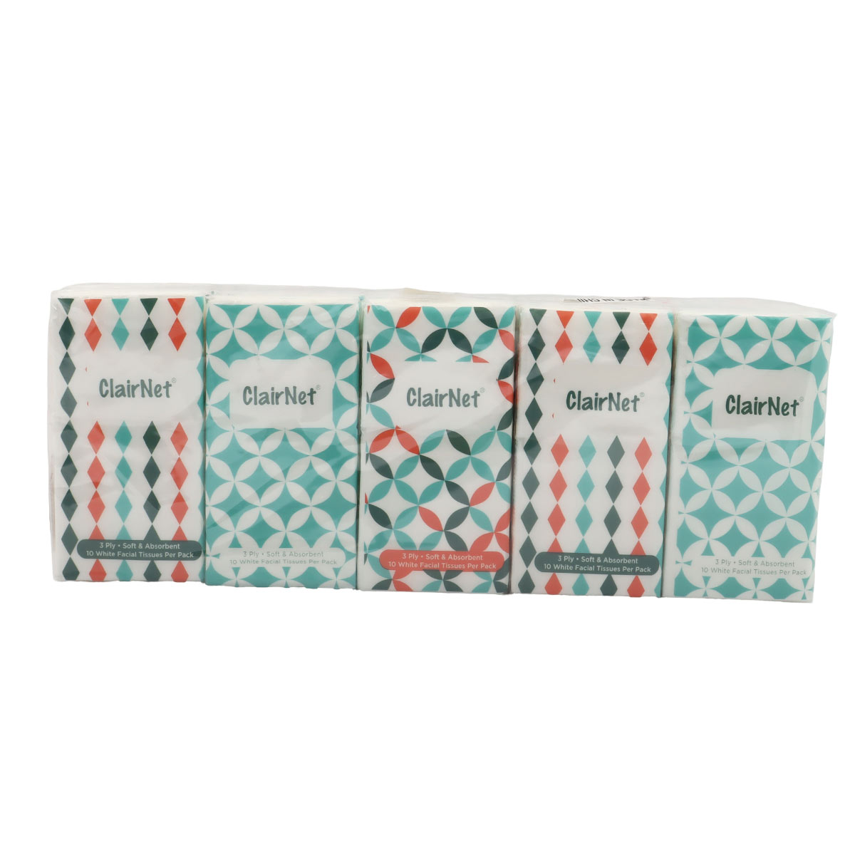 Clairnet Pocket Tissue 10 Pieces Set