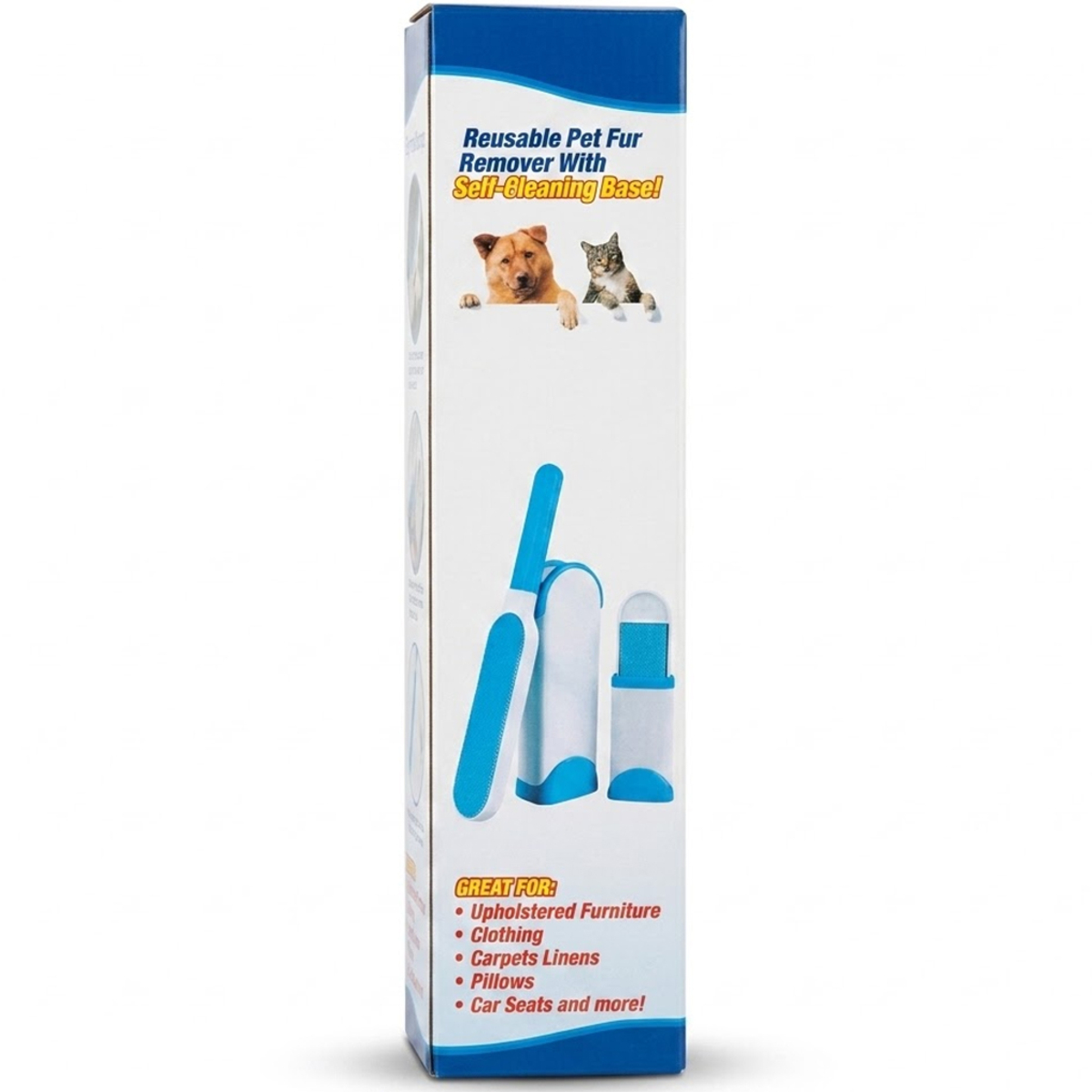 Resuable Pet Fur Remover With Self Cleaning Base