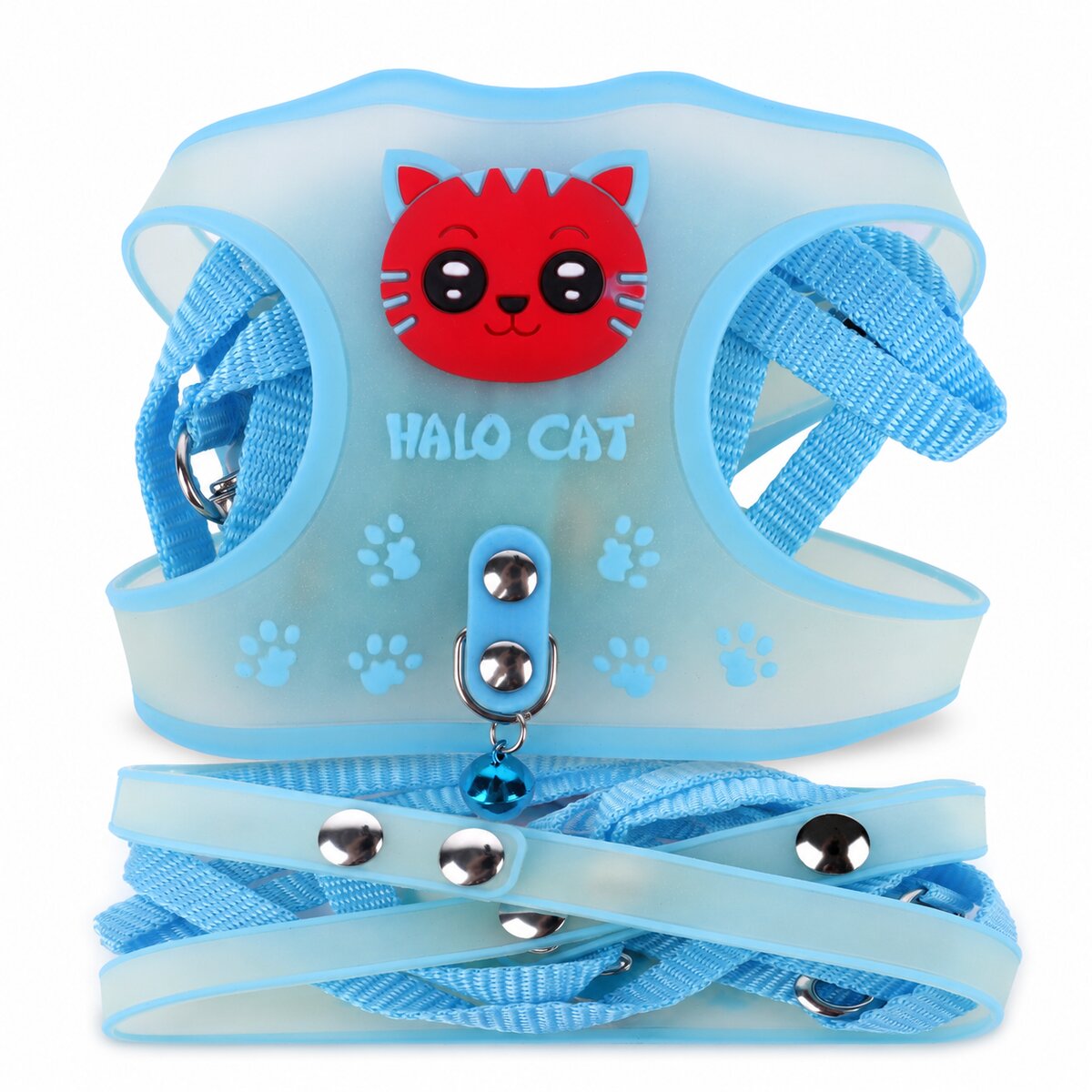 Pet Harness With Safey Belt And Bell
