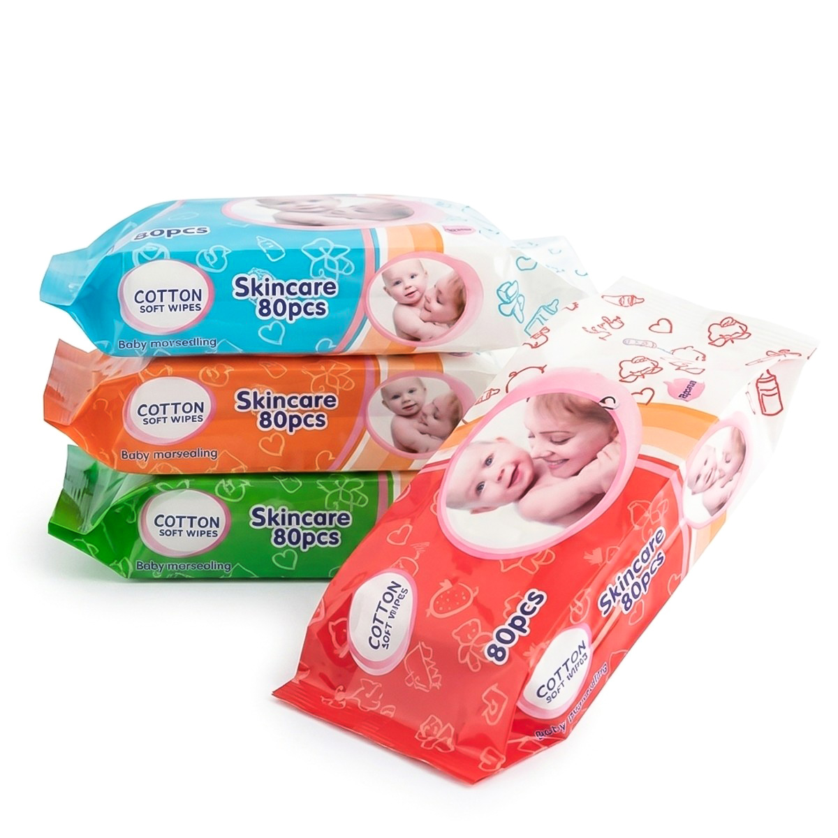 Wet Wipe Set 4 x 80 Pieces