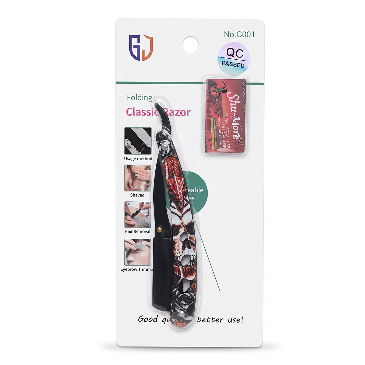GJ Folding Classic Razor With Blades