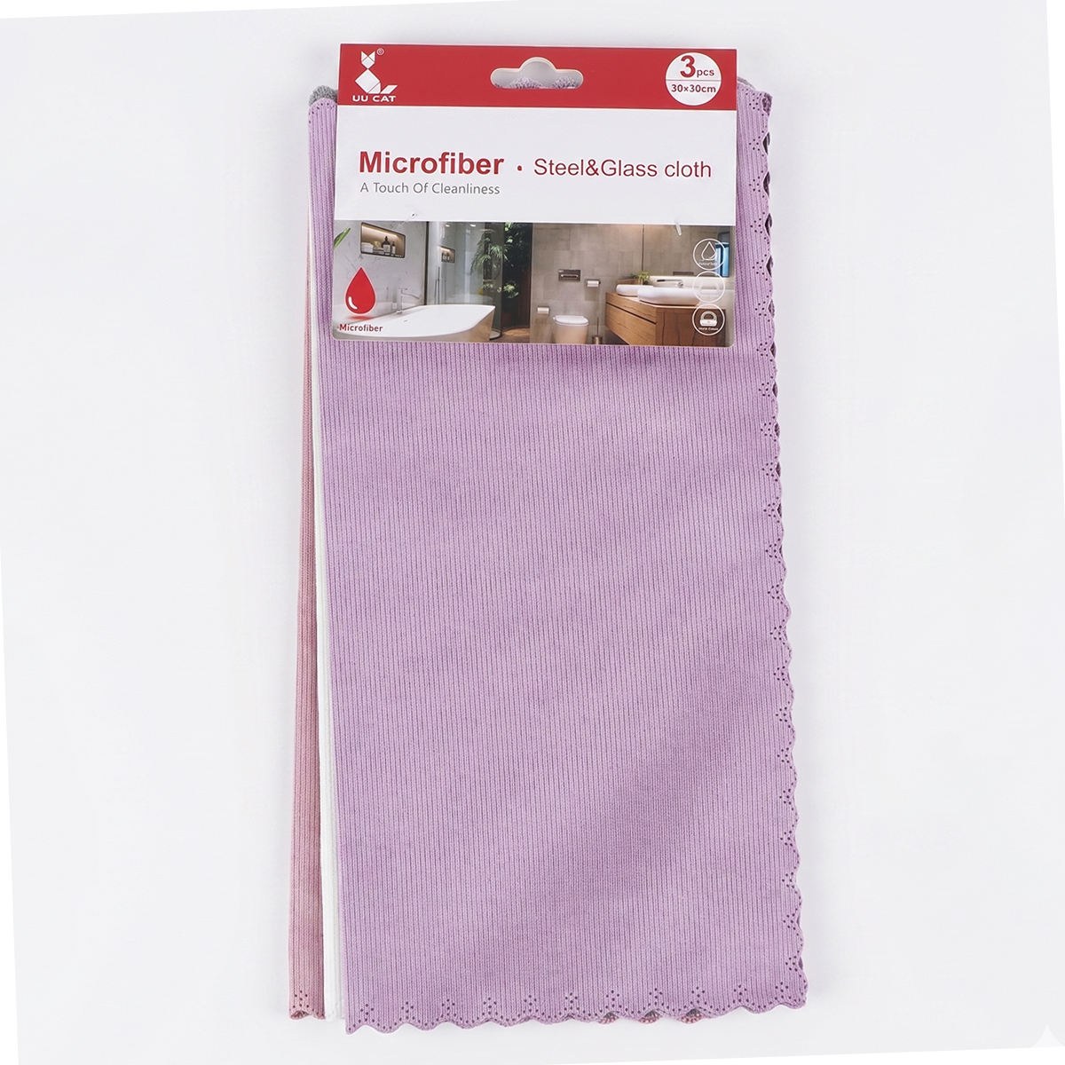 Micro Fiber Steel And Glass Cleaning Cloth Set