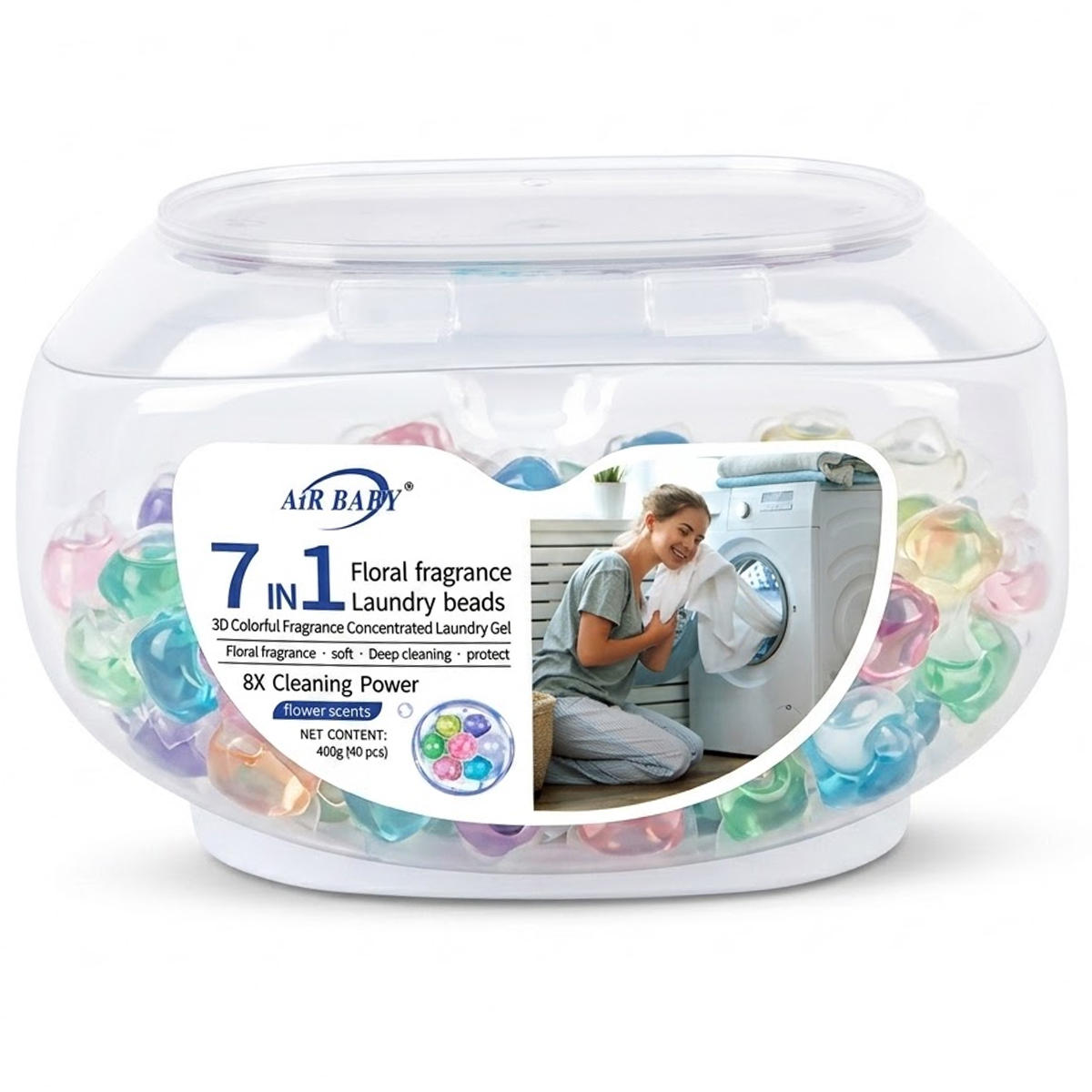 Air Baby 7 In 1 Floral Fragrance Laundry Beads 400g 40 Pieces
