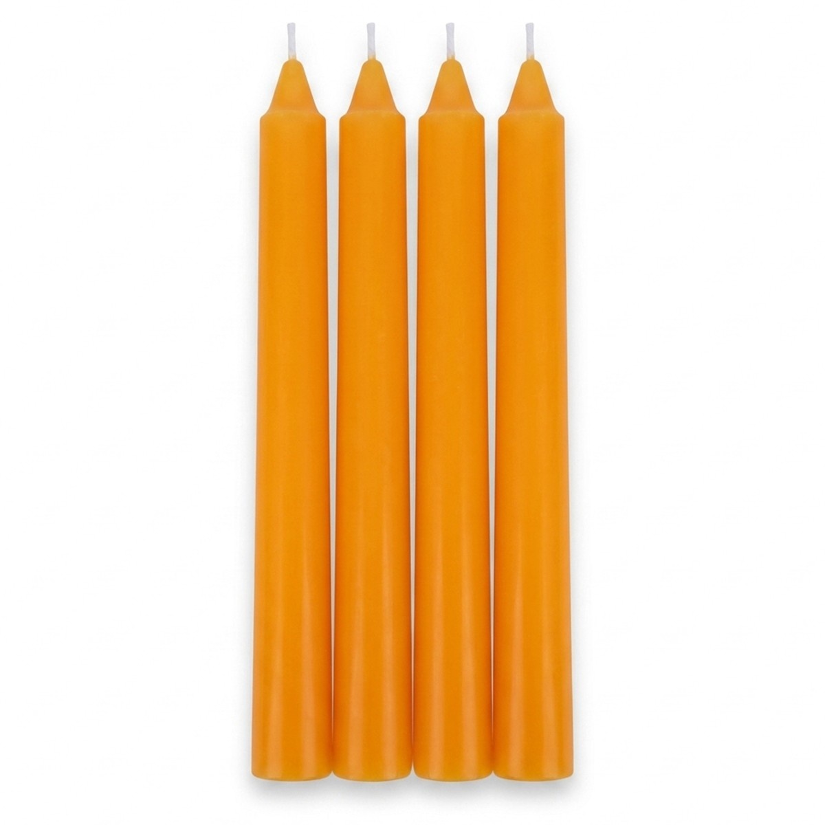 Orange Taper Candles 4 Pieces
