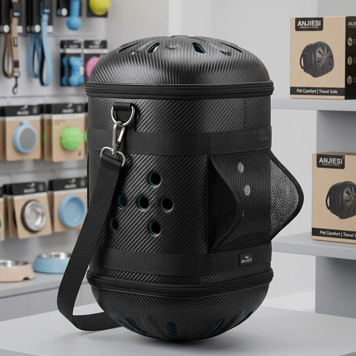 Anjiesi Pet Carrier Bag For Safe Travel 