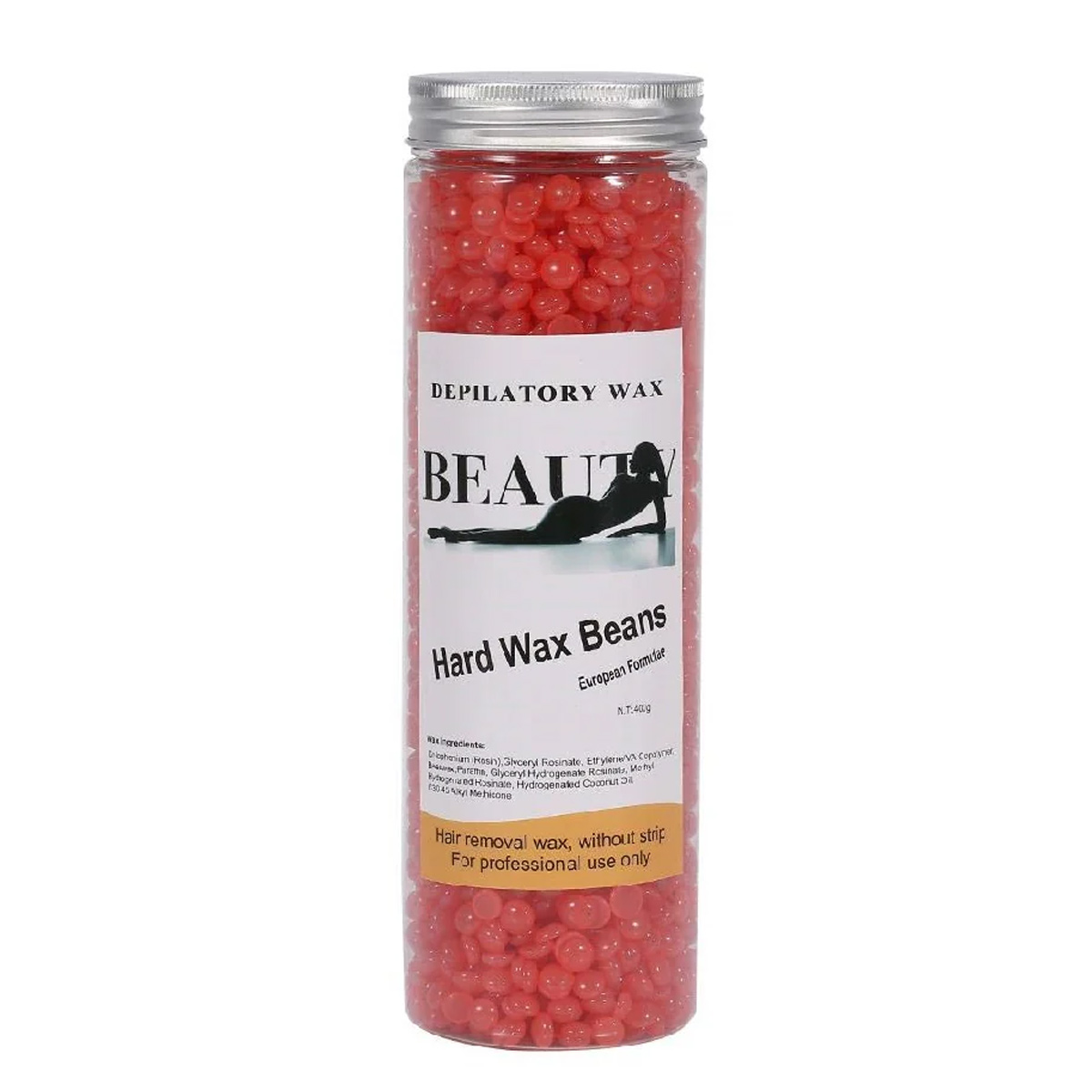 Beauty Depilatory Hard Wax Beans Strawberry 400g