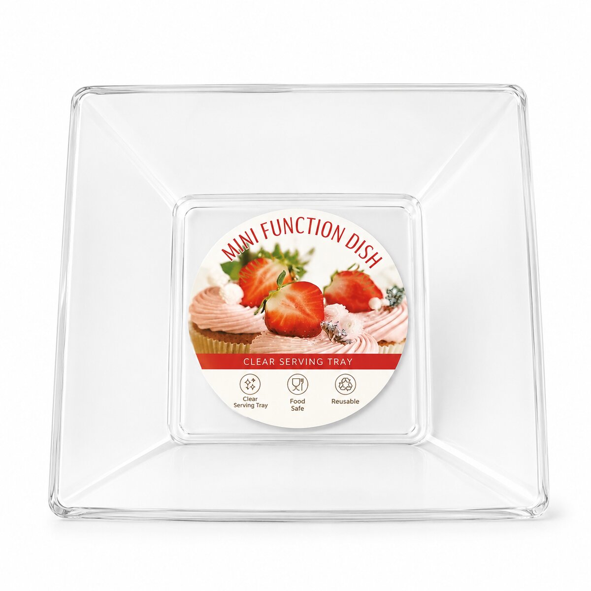 Clear Acrylic Dish Serving Bowl