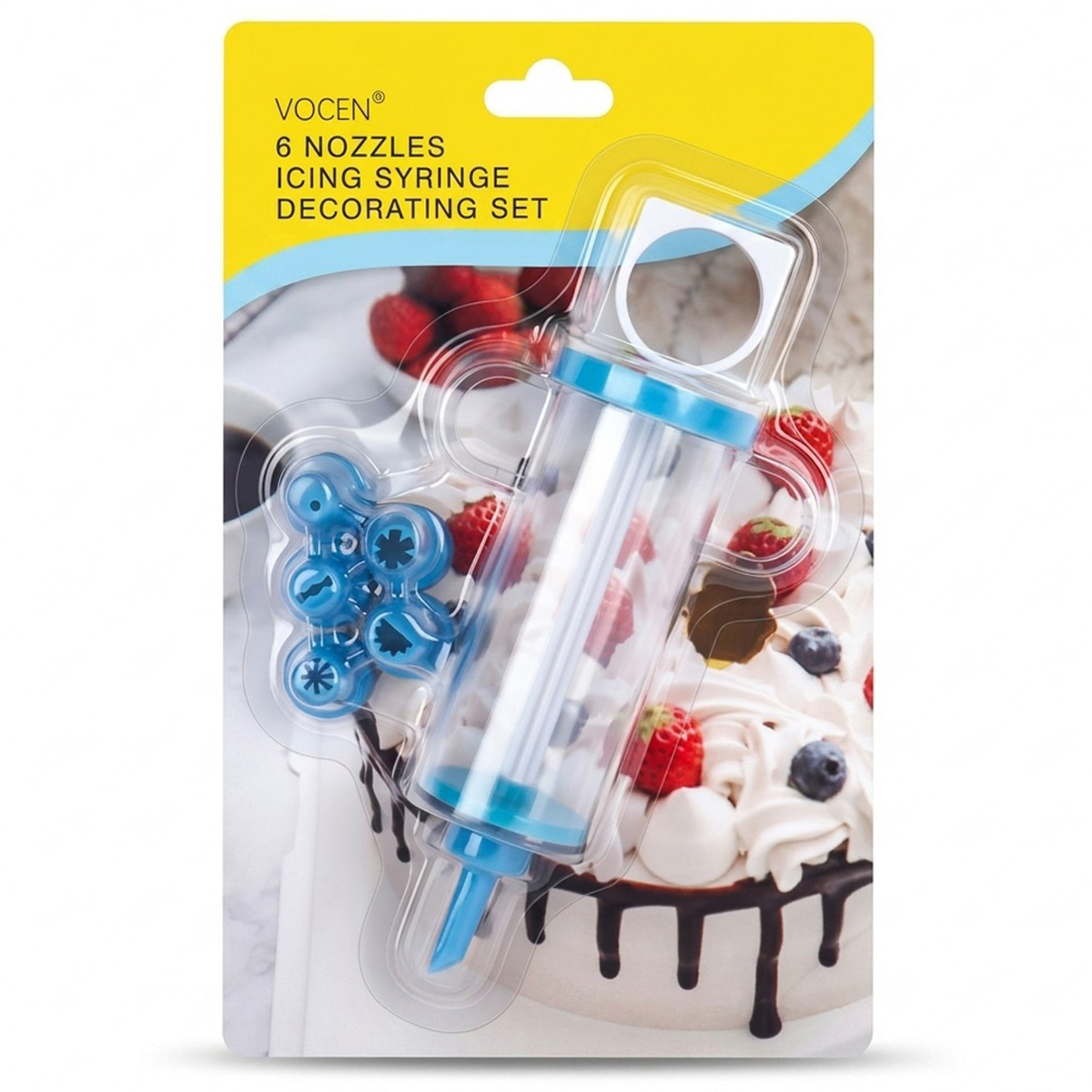 Vocen Icing Syringe Decorating Set 6 Nozzles