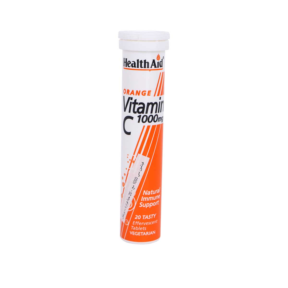 فيتامين سي بالبرتقال من هيلث إيد، 1000 ملغ، نباتي، 20 قرصًا