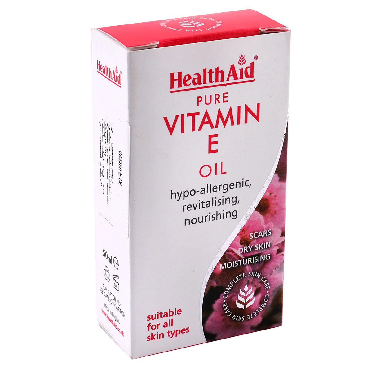 Health Aid Pure Vitamin E Oil Scars Dry Skin Moisturising 50ml