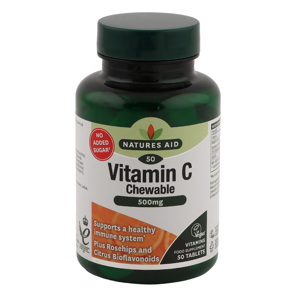 Natures Aid Vitamin C Chewable 500Mg 50 Tablets