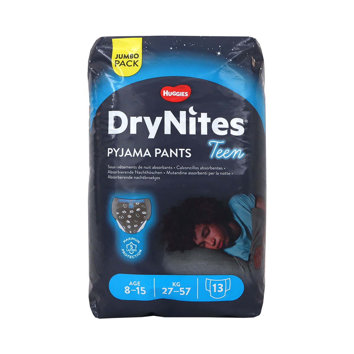 Huggies Dry Nites Teen Pyjama Pants Age 8-15, 27-57 Kg 13pcs