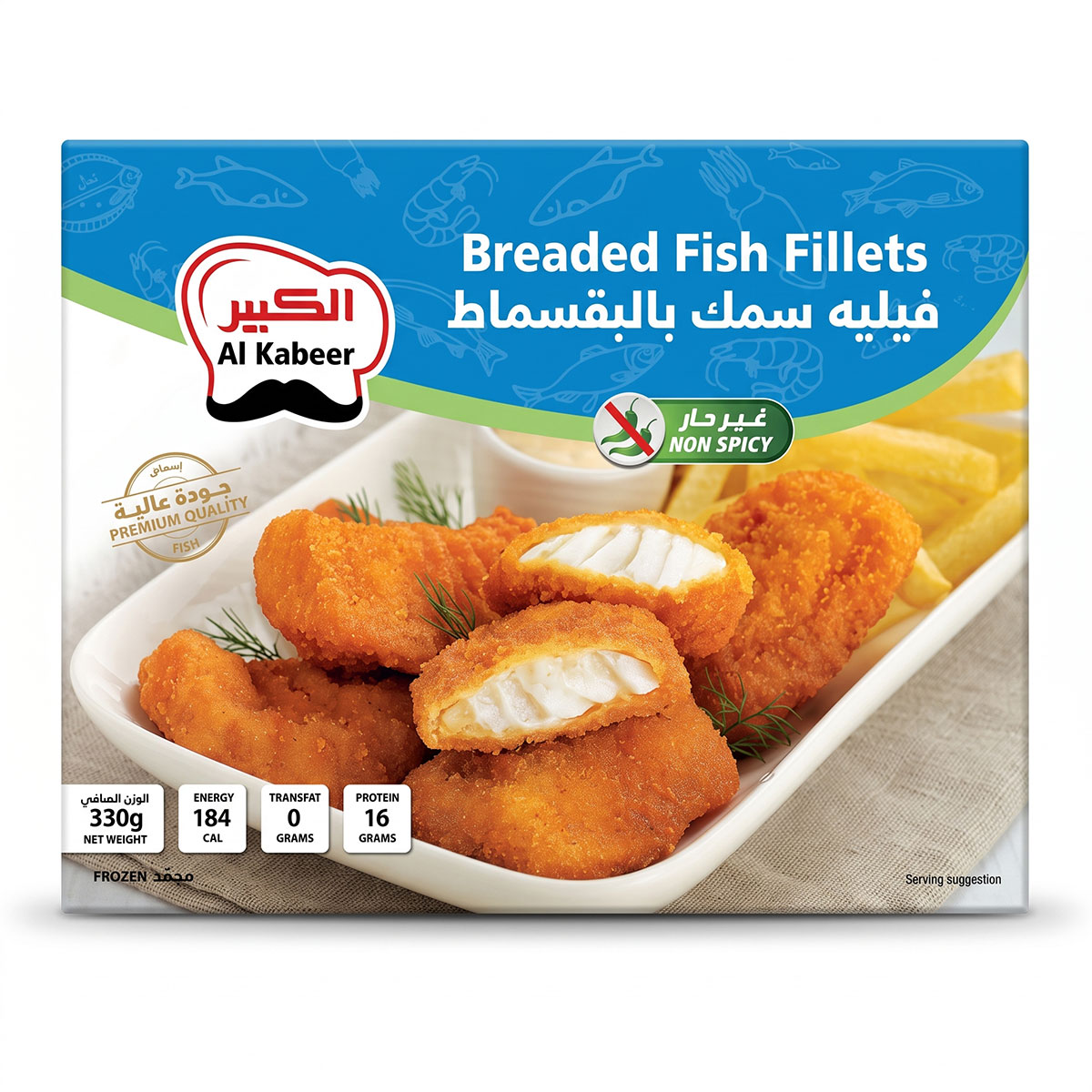 Al Kabeer Breaded Fish Fillets 330g