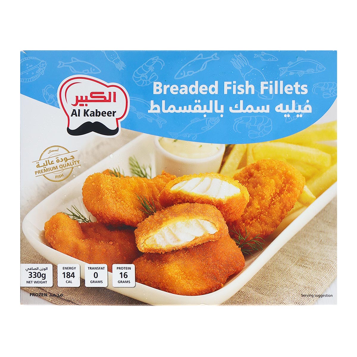 Al Kabeer Breaded Fish Fillets 330g