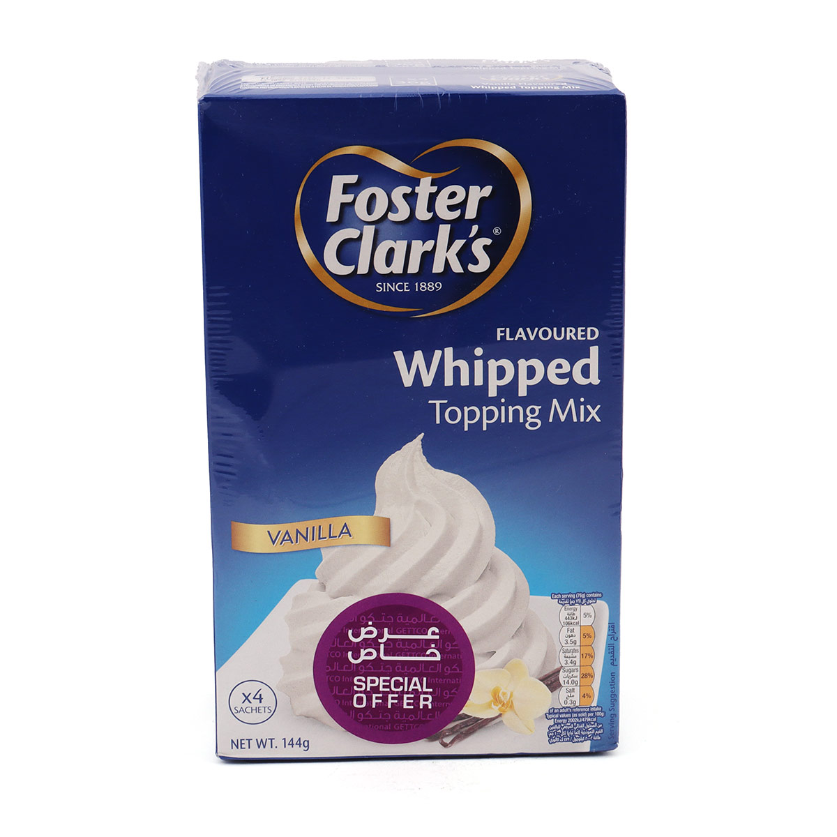 Foster Clarks Flavoured Whipped Topping Mix 144g