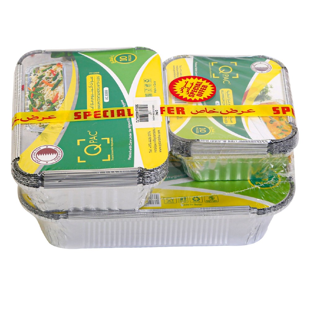عبوات علب الطعام المصنوعة من الألومنيوم من QPA