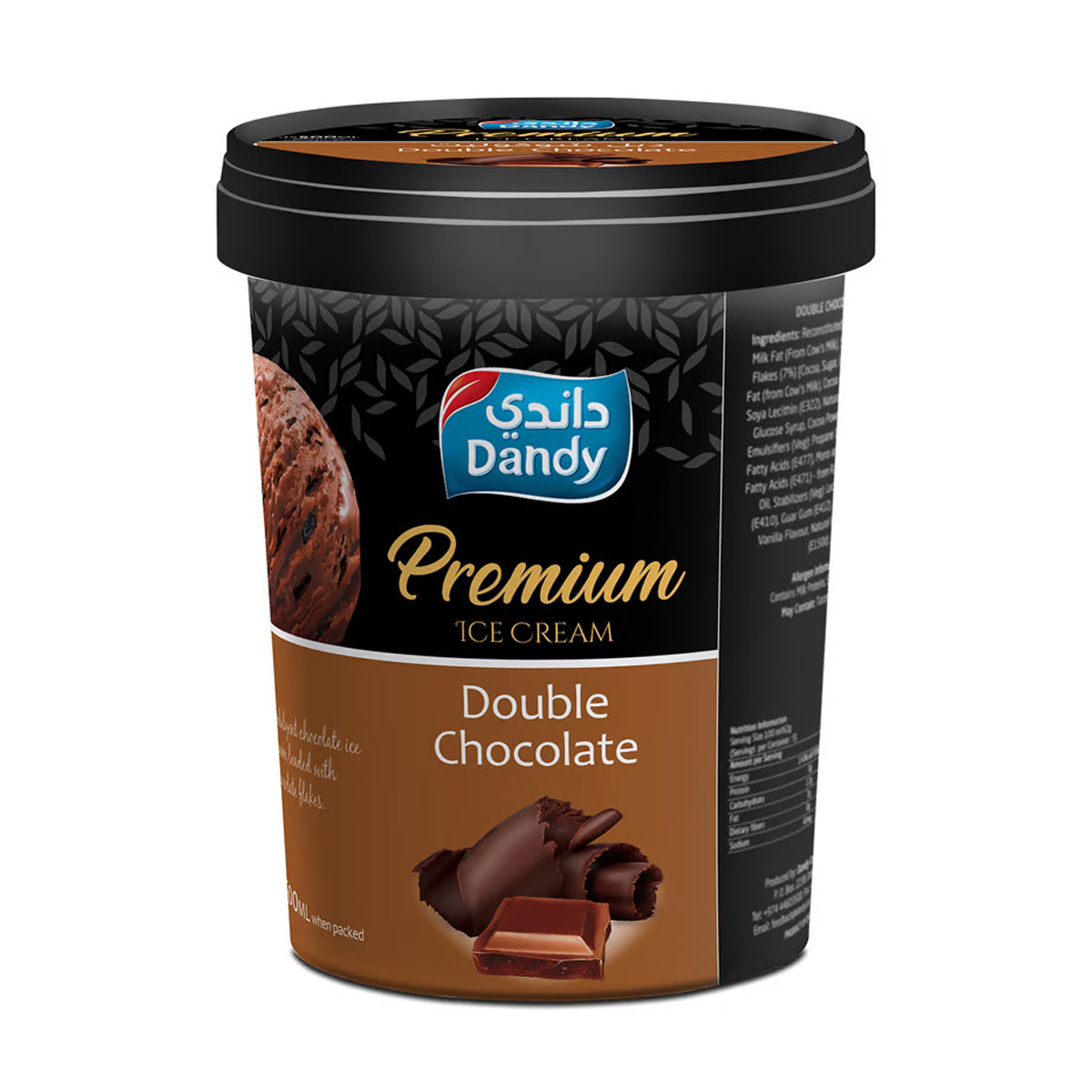 Dandy Premium Double Chocolate Ice Cream 500ml