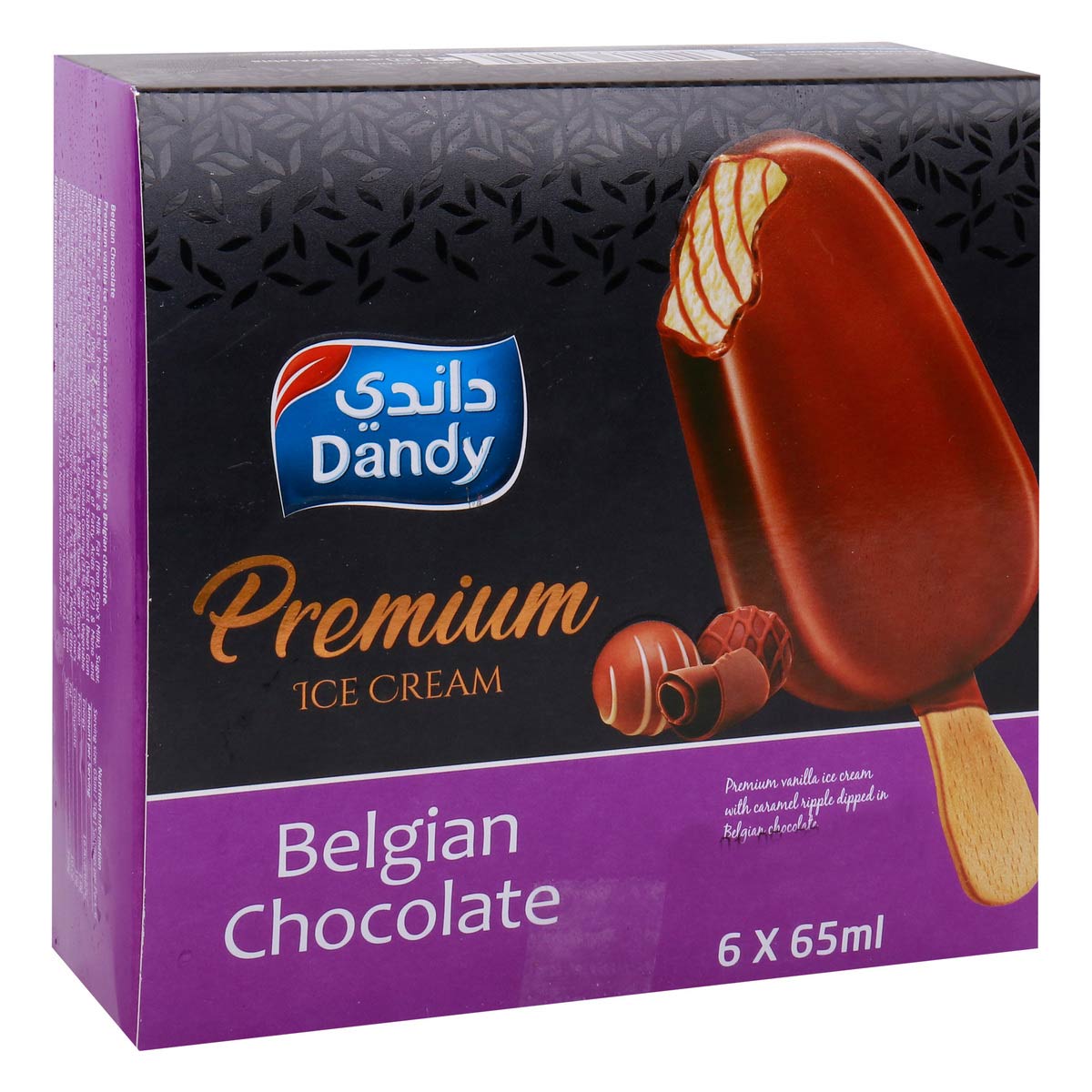 Dandy Premium Belgian Chocolate Ice Cream 6X65ml