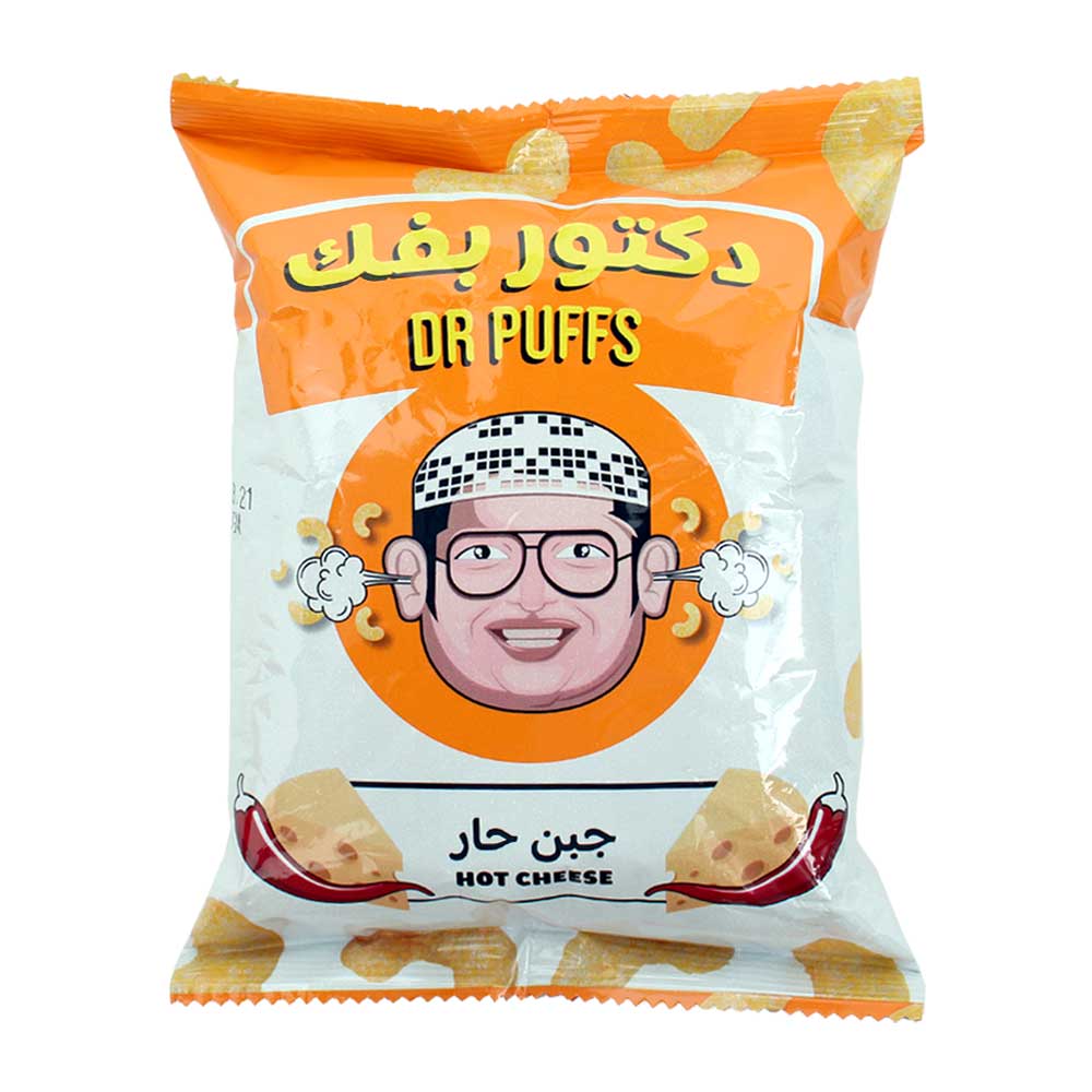 رقائق دكتور بافس بنكهة الجبن الحار ٢٠ جرام