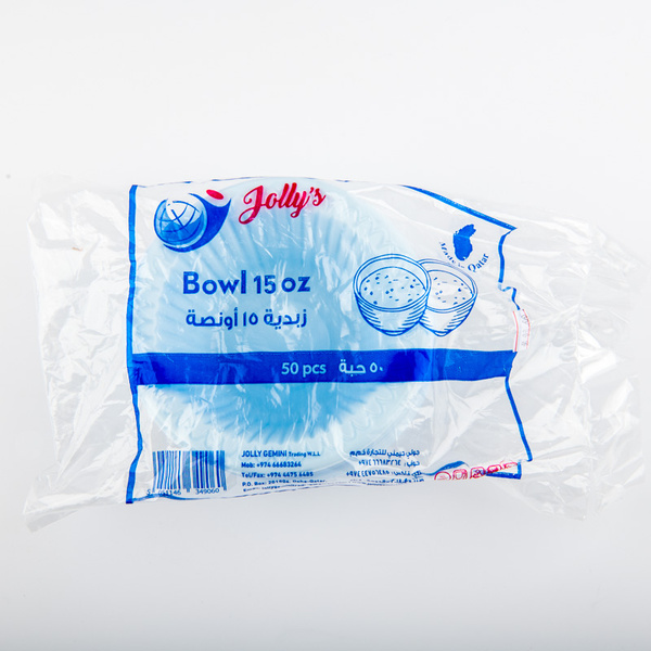 Jolly's Plastic Bowl 50x15oz