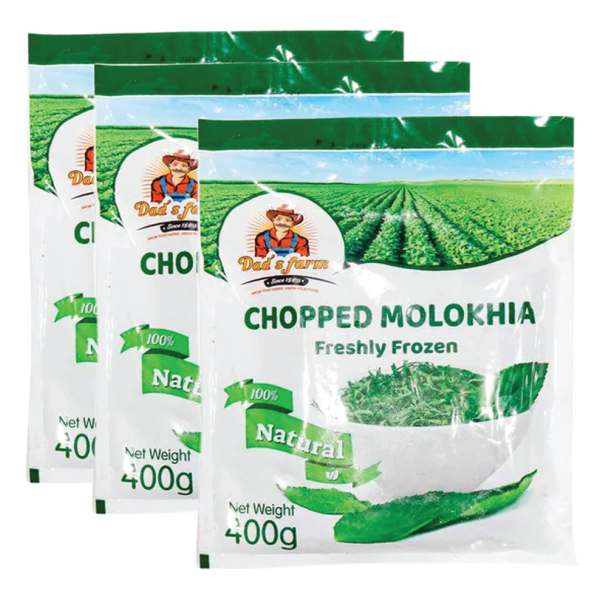 Dads Farm Frozen Molokhia 3X400g