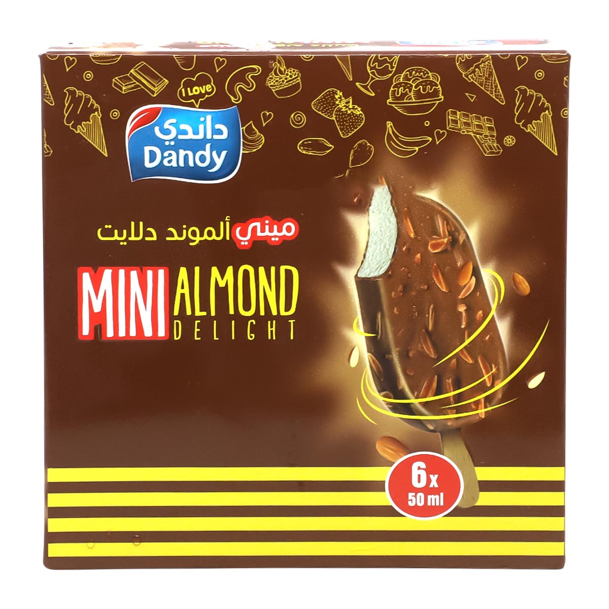Dandy Mini Almond Delight Ice Cream Stick 6x50ml