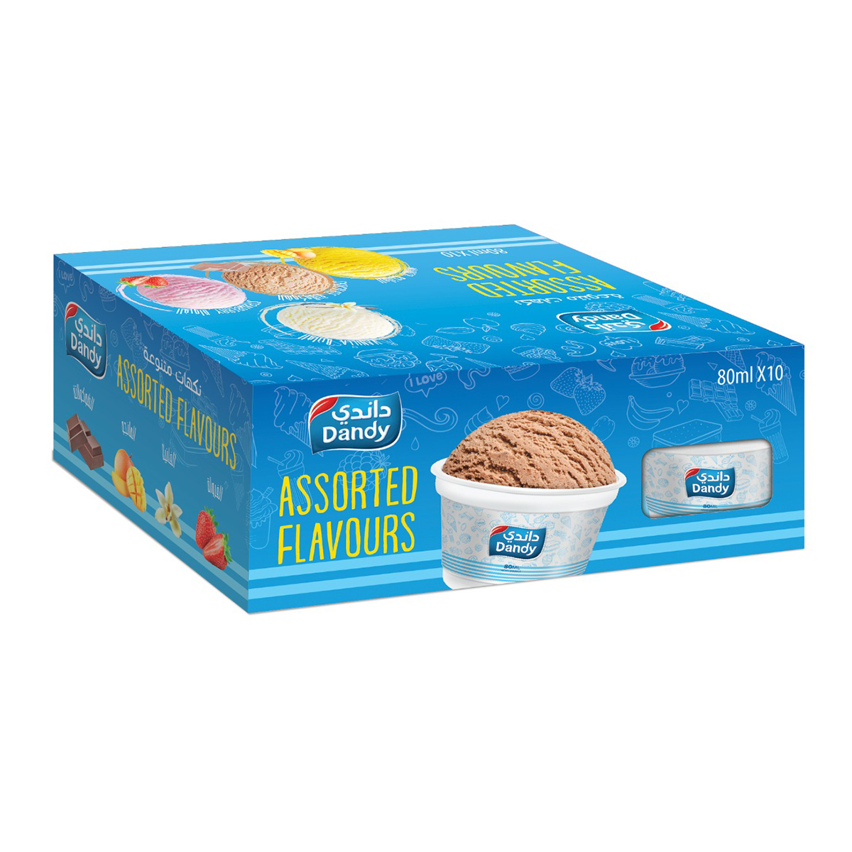 Dandy Assorted Flavours Cup Assorted 80ml x 10 Pieces