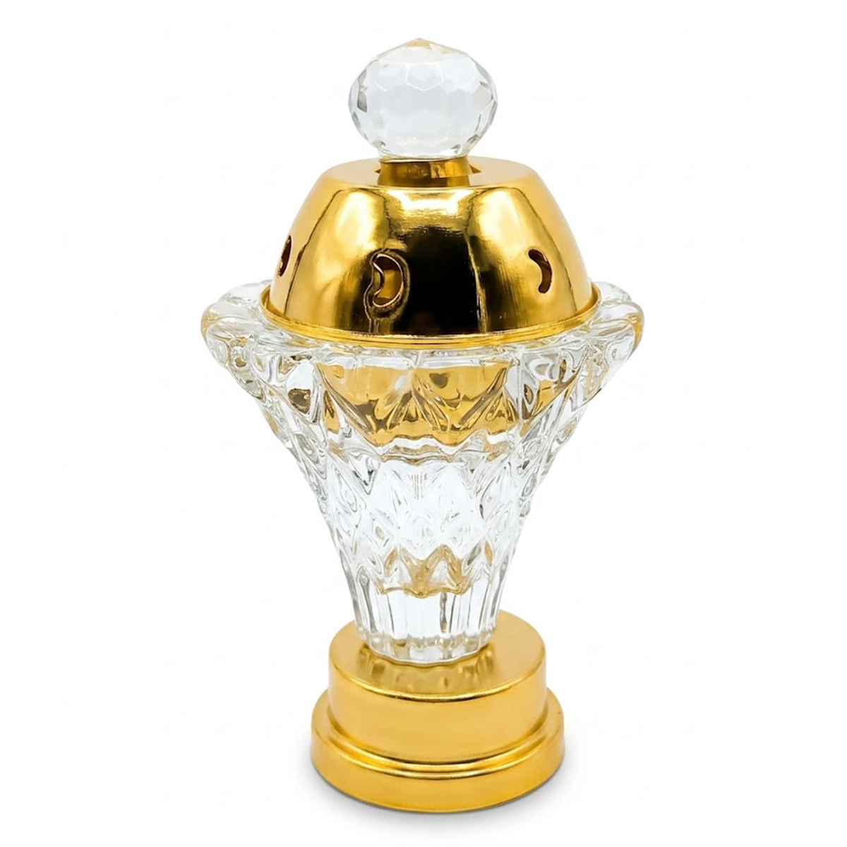 Crystal Incense Burner Golden Finish