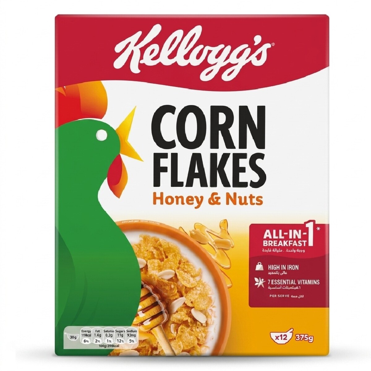 Kelloggs Corn Flake Honey Nuts 375g