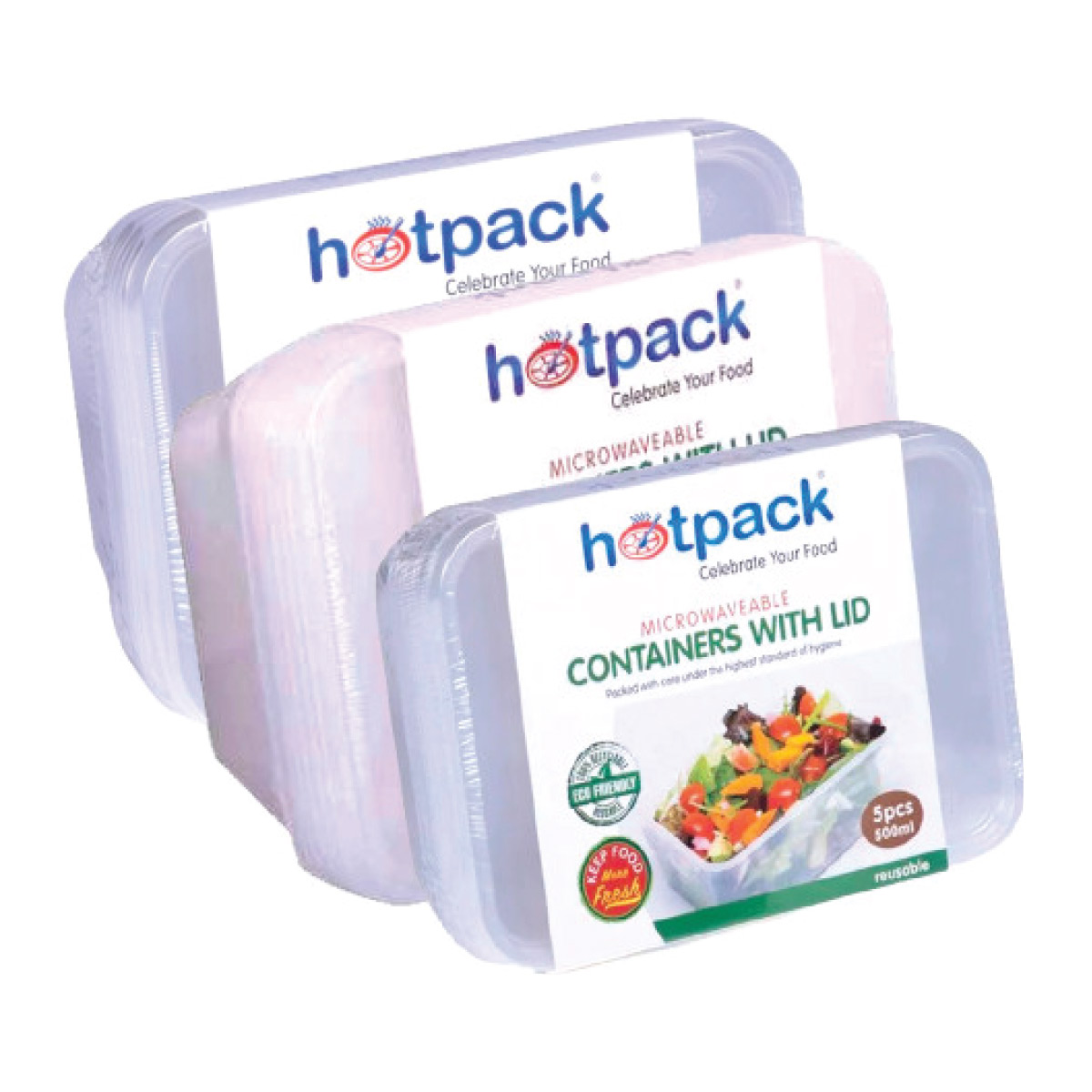 Microwave Container 500ml+750ml+1000ml 5 Pieces
