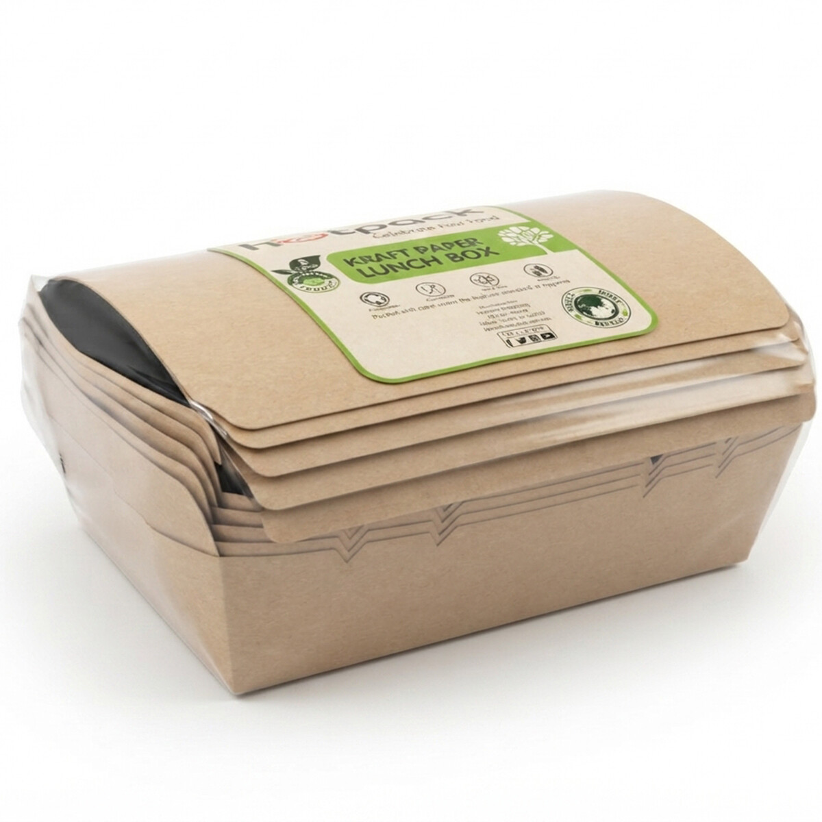 Hotpack Kraft Paper Lunch Box 1 x 5 Pieces